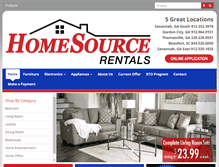 Tablet Screenshot of homesourcerentals.com